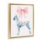 Stupell Industries Trendy Floral Dog Floating Frame Design by Carol Robinson